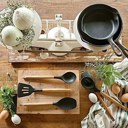 Kitchen Utensils Set, Silicone Cooking Utensils Set, Non-Stick Silicone Spatula - Image 5