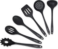 Culinary Couture Black Silicone Kitchen Utensils Set of 6, Non-Stick by CulinaryCouture