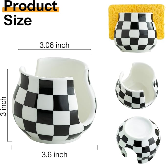 Zoeeker Checkered Sponge Holder - Image 2