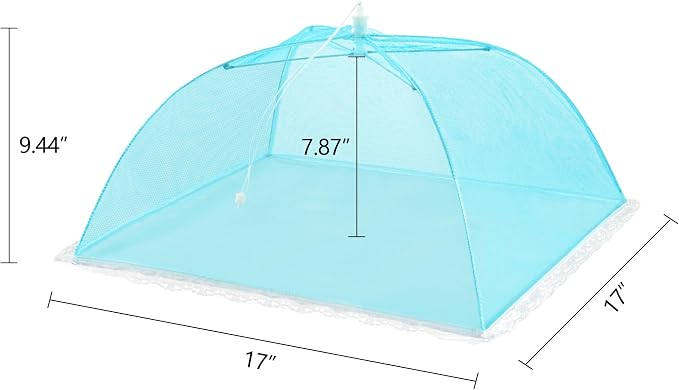 HBlife 6 Pack Colored Pop-Up Mesh Food Cover Tent - Image 3