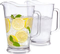 US Acrylic 64oz Bistro Clear Pitcher | Set of 2 Beer Pitchers | Reusable by USAcrylic