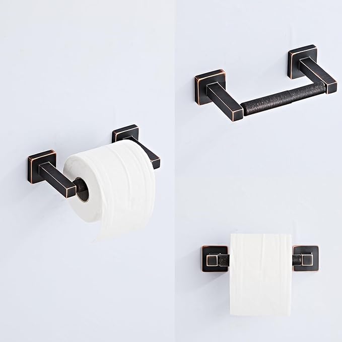 Bathroom Hardware Set 4 Pieces, Oil Rubbed Bronze Bathroom Accessories Set - Image 3