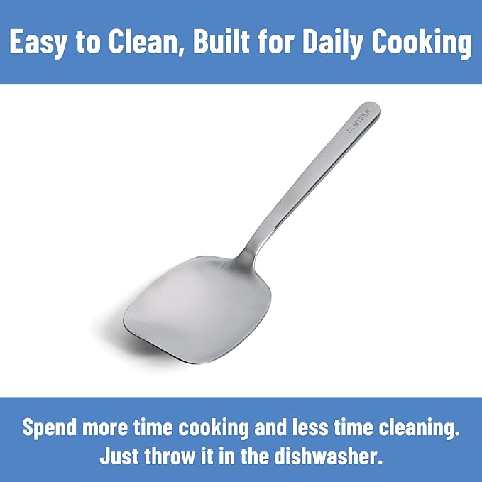 Misen Scraper Chef Spoon – Stainless Steel Cooking Spoon and Spatula Hybrid - Image 6