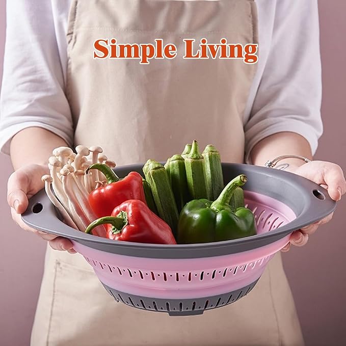 Collapsible Colander and Strainer, Silicone Strainer Colanders & Food Strainers - Image 2