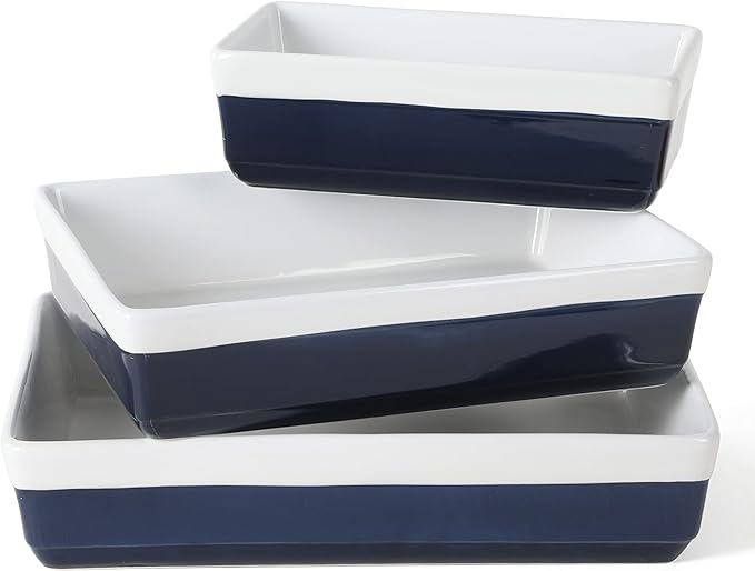 MARTHA STEWART 3-Piece Oven to Table Stoneware Bakeware Set – Baking Dish & by MarthaStewart
