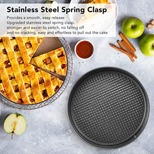 CHICIRIS Springform Pan Set, Easy Release Carbon Steel Double Coating