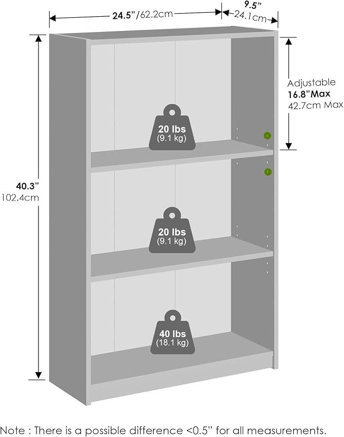 Furinno Reed Closet Organizers and Storage, 3-Tier Closet Organizer, Open Shelf - Image 2