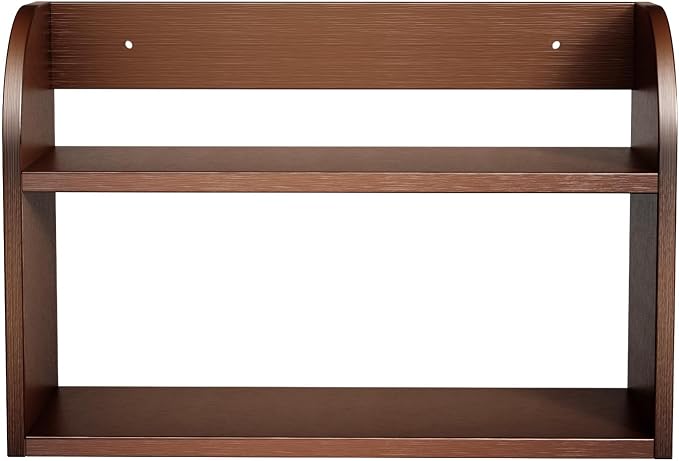 ROMGUAR CRAFT 2 Tier Bamboo Spice Rack, Countertop or Wall Mounting Wood Spice - Image 7