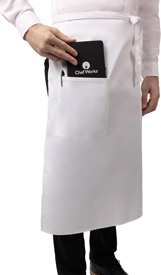 Chef Works Unisex Two Pocket Bistro Apron - Image 2