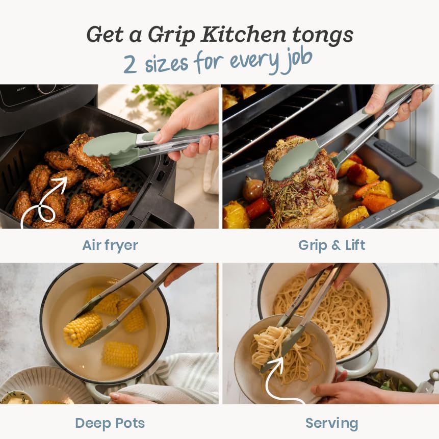 Starpack Silicone Kitchen Tongs, 2-Pack