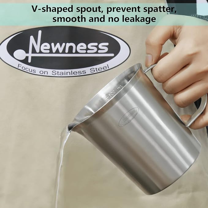 Newness Stainless Steel Measuring Cup, Metal Measuring Cup - Image 5
