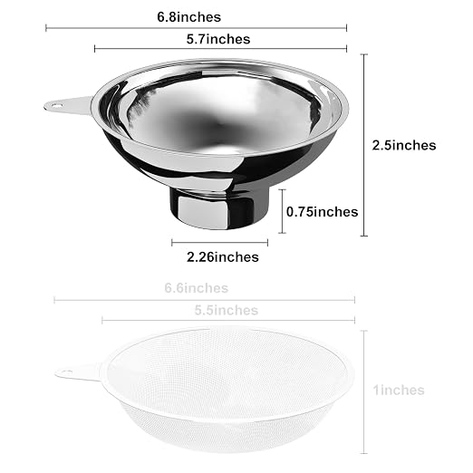 Serinar 5.7 in X 2.26 in Caliber Stainless Steel Canning Funnel - Image 2