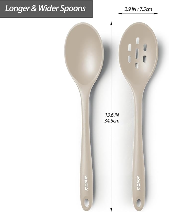 Silicone Slotted Spoons for Cooking - Image 2