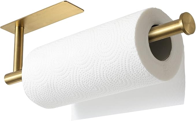theaoo Paper Towel Holder for Kitchen, Adhesive Under Cabinet Paper Towel Roll - Image 8