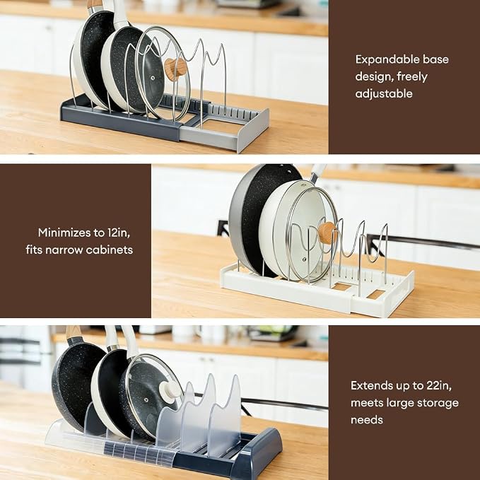 Pot and Pan Organizer Rack for Cabinet - Image 6