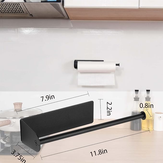 Paper Towel Holders Magnetic Steel Black Towel Roll Holders - Image 6