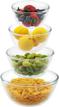 Cuiselect 4pc Glass Mixing Bowls Sets, Nesting Mixing Bowls by Cuiselect