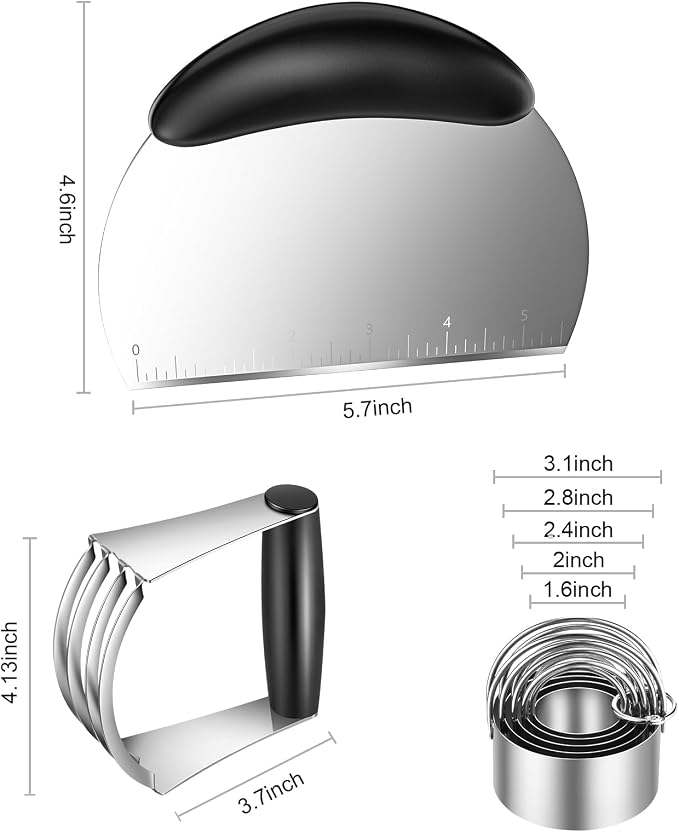 Pastry Cutter Biscuit Cutter Dough Cutters, Stainless Steel Butter Pastry - Image 5