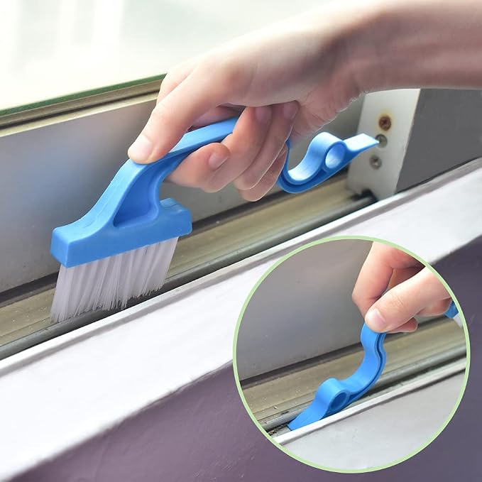 Crevice Gap Cleaning Brush Tool, 2 in 1 Dustpan Cleaning Brushes, Shutter Door - Image 2