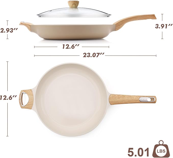 SENSARTE Ceramic Nonstick Frying Pan Skillet - Image 9