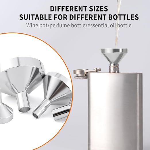 Small Metal Funnels Mini Funnel 8 Size Tiny Bottle Funnel, Miniature Atomizers - Image 5