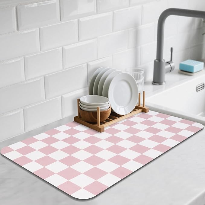 CooRug Checkered Dish Drying Mat by CooRug