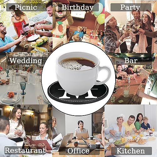 Custom Coasters, Personalized Coasters Set of 6 Leather Coaster with