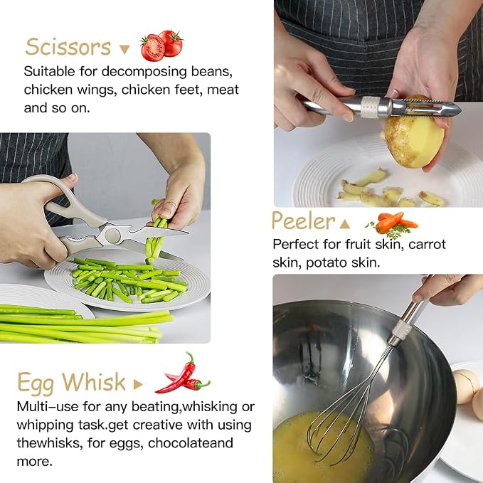 Kitchen Utensil Set-Silicone Cooking Utensils-33 Kitchen Gadgets & Spoons - Image 6