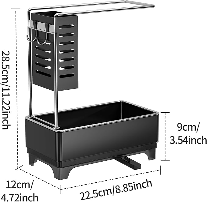 MOUKABAL Sponge Holder for Kitchen Sink, 2-Tier Sink Caddy Organizer - Image 5