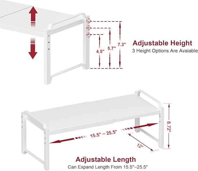 X-cosrack 12" Wide 100LBS Loading-Bearing Heavy Duty Kitchen Storage Shelf - Image 2