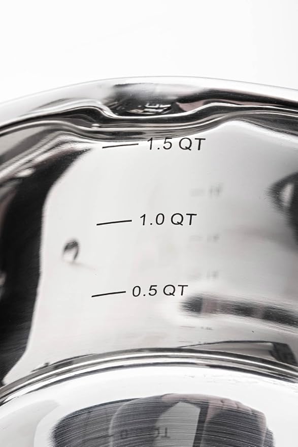 David Burke Stature Stainless Steel 1.75-Quart Sauce Pan - Image 4