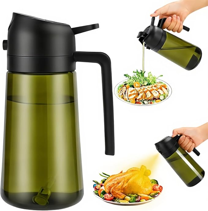 Aovdy Olive Oil Sprayer for Cooking, 2 In 1 Glass Oil Dispenser 16oz- 470ml by AOVDY