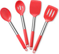 Cooking Utensils Set of 4, E-far Silicone Kitchen Utensils by E-far