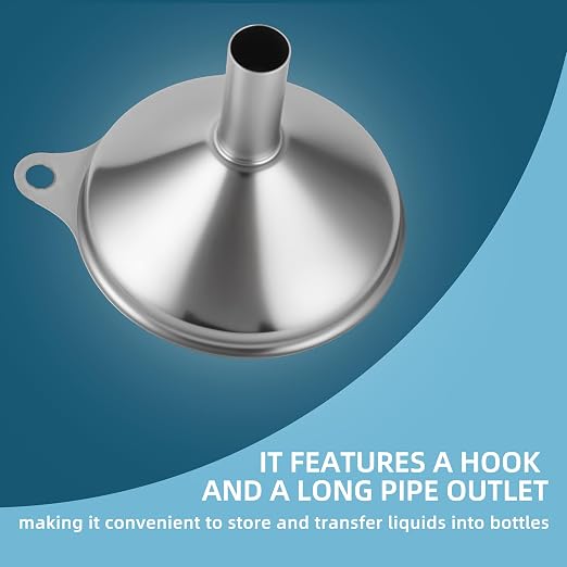 Stainless Steel Kitchen Funnel, Medium and Small Three-piece Set - Image 3