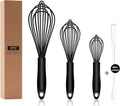 OYV Dishwasher Safe Silicone Whisk, Sealed Waterproof Design Set of 3, by OYV
