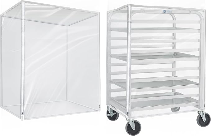 BIEAMA Bun Rack Cover – 10 Tier Commercial Bakers Racks Sheet Pan Rack Cover PVC by BIEAMA