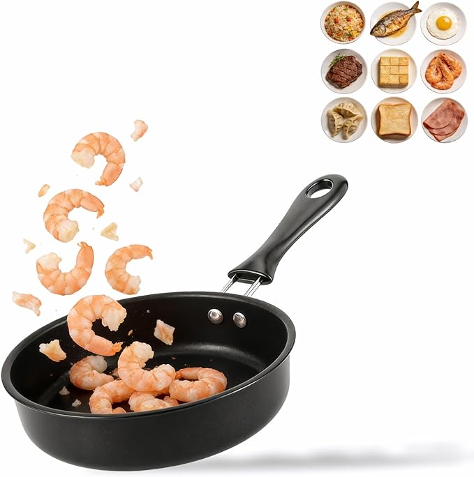 4.7 Inch Mini Skillet, Non-Stick Egg Pan by yayaboqu