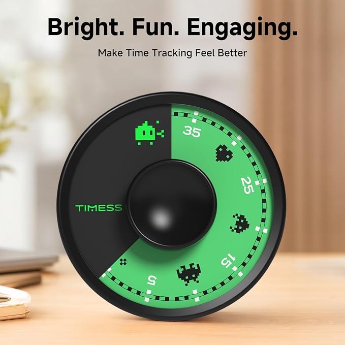 60-Minute Visual Timer, Twist to Set, Loud Battery-Powered Alarm, Minimalist - Image 7