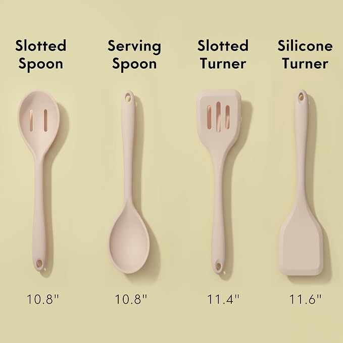Non-Toxic Platinum Silicone Kitchen Utensil Set of 4 – Non-Scratch Cooking - Image 7