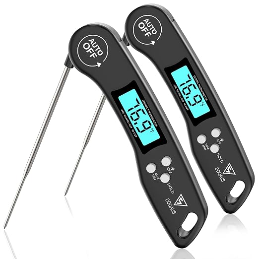 DOQAUS Digital Meat Thermometer, 2 Pack Instant Read Food Thermometer by DOQAUS