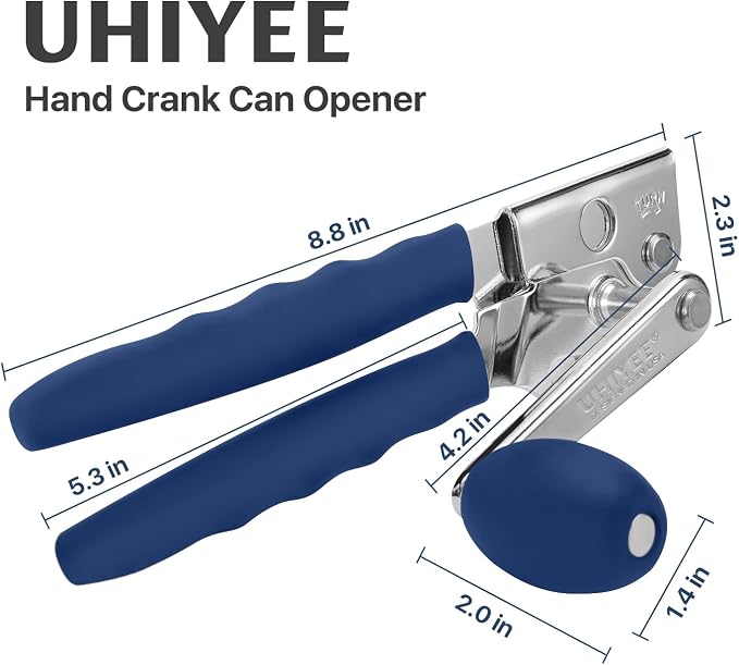 Commercial Can Opener, UHIYEE Hand Crank Can Opener Manual Heavy Duty - Image 7