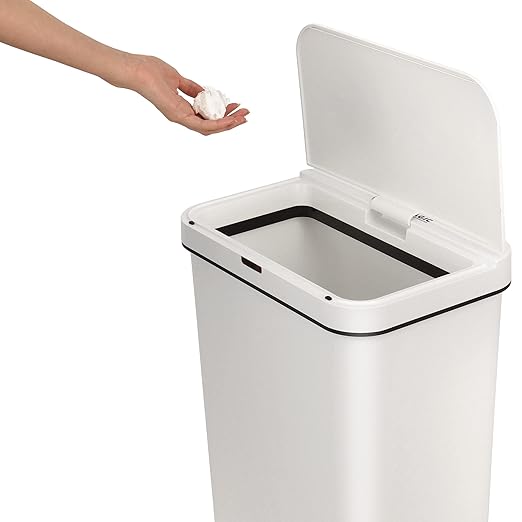 SIMPLI-MAGIC 79502 13 Gallon Touchless Sensor Trash Can, Rectangle Garbage Bin - Image 4