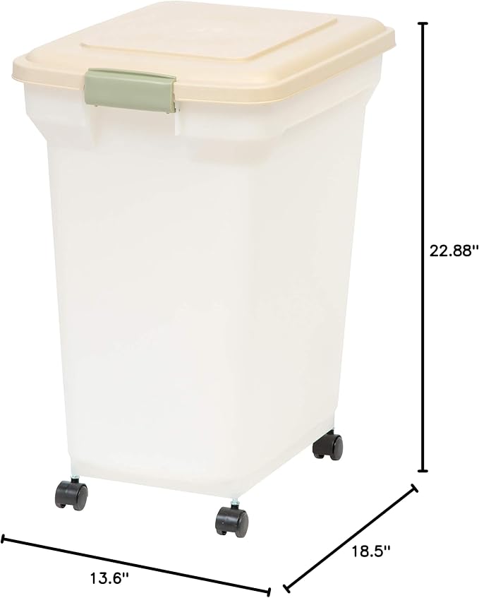 IRIS USA Airtight Dog Food Storage Container, WeatherPro, Removable Wheels - Image 12
