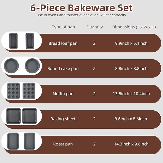 11-Piece Nonstick Baking Pans Set - Image 6