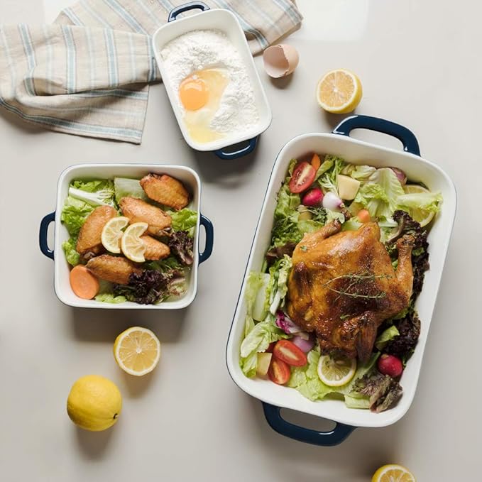 Sweejar Ceramic Bakeware Set, Rectangular Baking Dish - Image 5