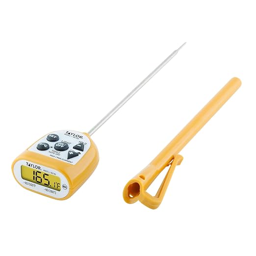 Taylor Compact Waterproof Digital Food Thermometer, 4.5 Inch Stem Length by Taylor