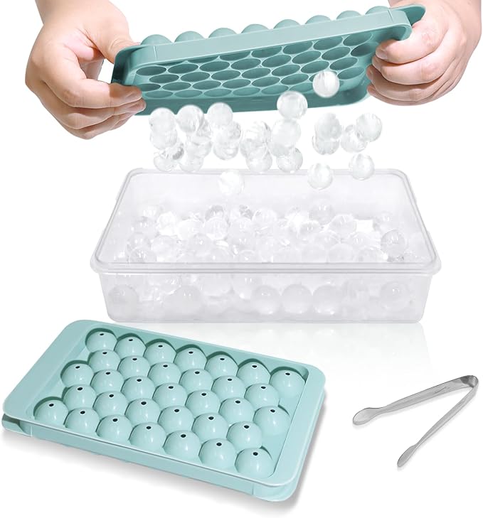 WIBIMEN Ice Cube Tray with Lid and Bin by WIBIMEN