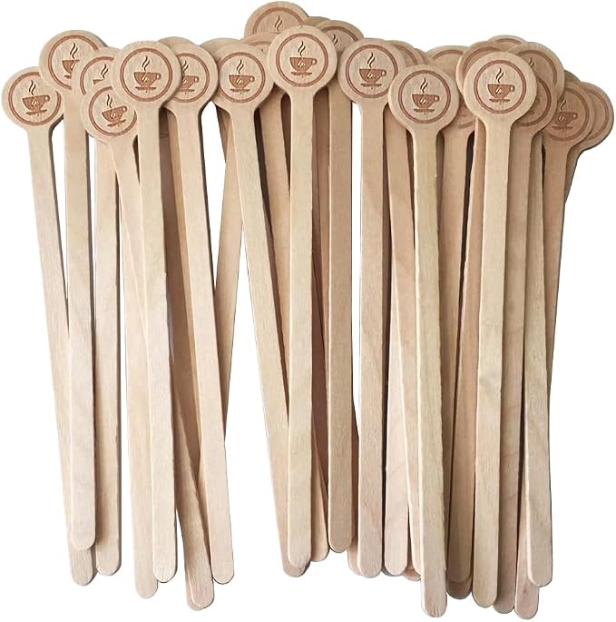 Coffee Stirrers Stir Sticks Wooden Beverage Mixer by L7HWDP