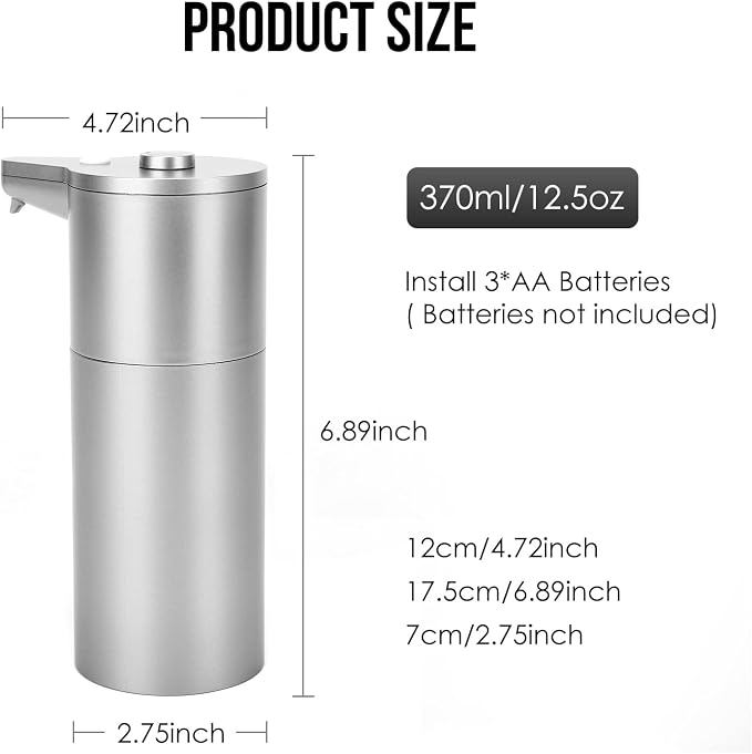 Aunmaon Automatic Soap Dispenser Touchless, Upgrade Adjustable Volume - Image 3