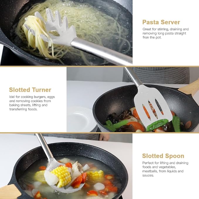 Kitchen Utensil Set-Silicone Cooking Utensils-33 Kitchen Gadgets & Spoons - Image 7